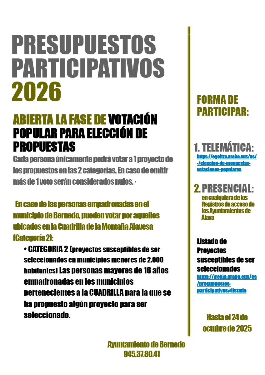 PRESUPUESTOS PARTICIPATIVOS 2026