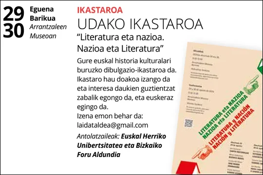 "Literatura eta nazioa. Nazioa eta literatura"