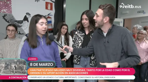 EL VIDEOCLIP DEL 8M DE LAUDIO CON PARTICIPACIÓN DE APDEMA EN LA TELEVISIÓN PÚBLICA VASCA