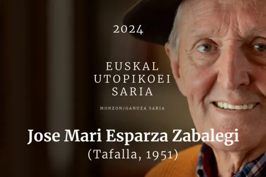 Jose Mari ESPARZA Monzon-Ganuzari "Euskal Utopikoak 2024" Sari ematea