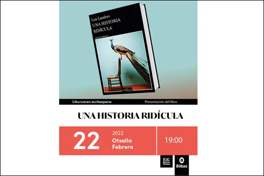 Presentación del libro "Una historia ridícula", con su autor, Luis Landero, y el periodista César Cocaekin