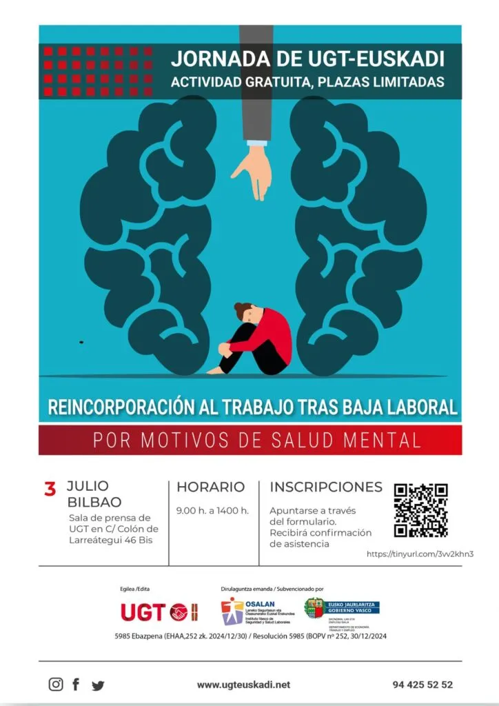 FORMACIÓN: REINCORPORACIÓN AL TRABAJO TRAS BAJA POR MOTIVOS DE SALUD MENTAL