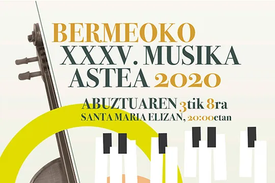Semana Musical de Bermeo 2020:  Jone Martinez (soprano) e Itxaso Sainz de la Maza (piano)