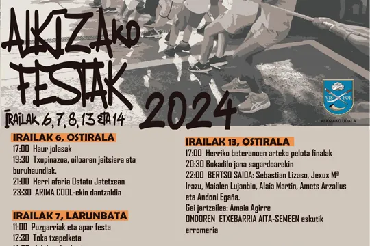 Programa Fiestas de Alkiza 2024