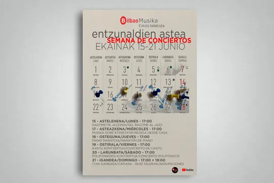 Bilbao Musika Eskola Telebista: Semana de conciertos (online)