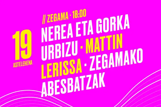 Urmuga 2021 (Zegama): Nerea eta Gorka Urbizu + Mattin Lerissa + Zegamako abesbatzak