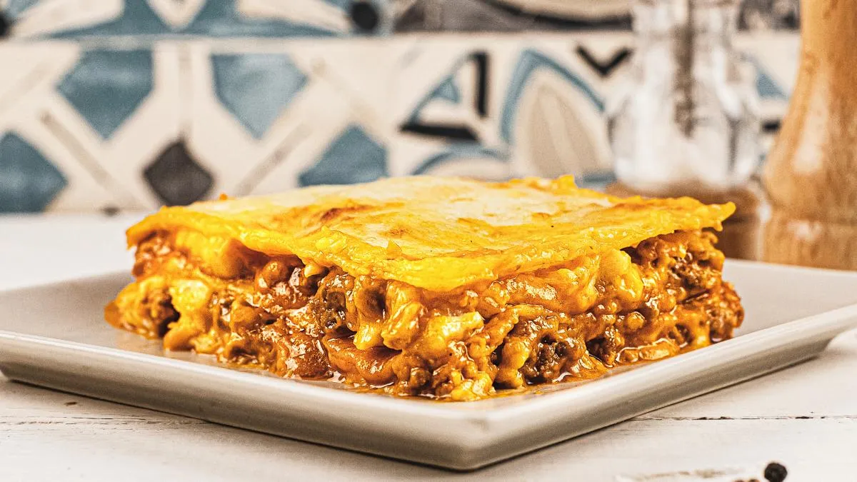 Receta de lasaña de carne y verduras especial para niños
