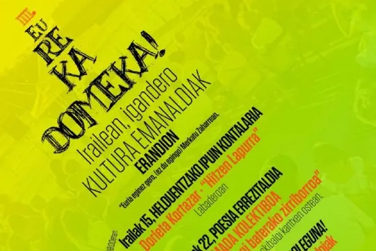 Eureka Domeka! 2024: recital de poesía: "Maitaleen hiztegi baterako zirriborroa"