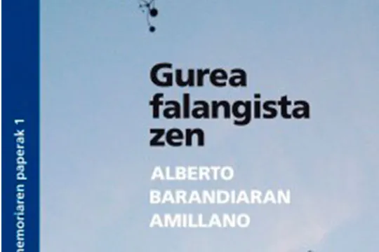 Tertulia literaria en euskera sobre el libro "Gurea falangista zen", de Alberto Barandiaran.