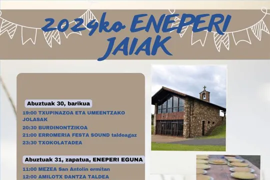 Programa Fiestas de Eneperi 2024 en Mungia