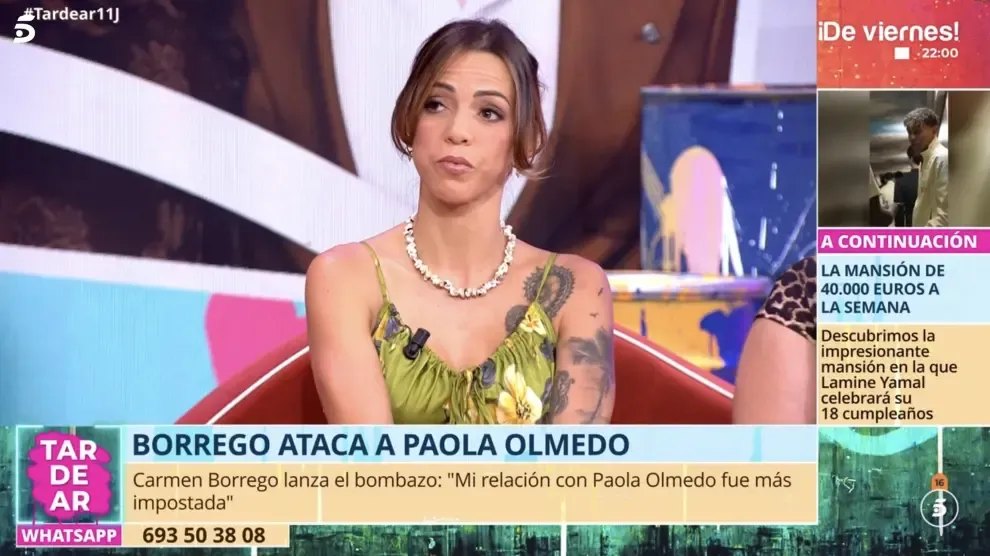 Paola Olmedo responde a Carmen Borrego: "Me acabo de enterar de que nunca le he gustado"