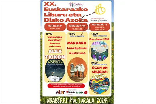 Feria del libro y disco en euskera 2024 de Etxebarri