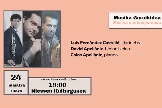 Musikaste 2023: Musika Garaikidea (Luis Fernández-Castelló + David Apellániz + Carlos Apellániz)