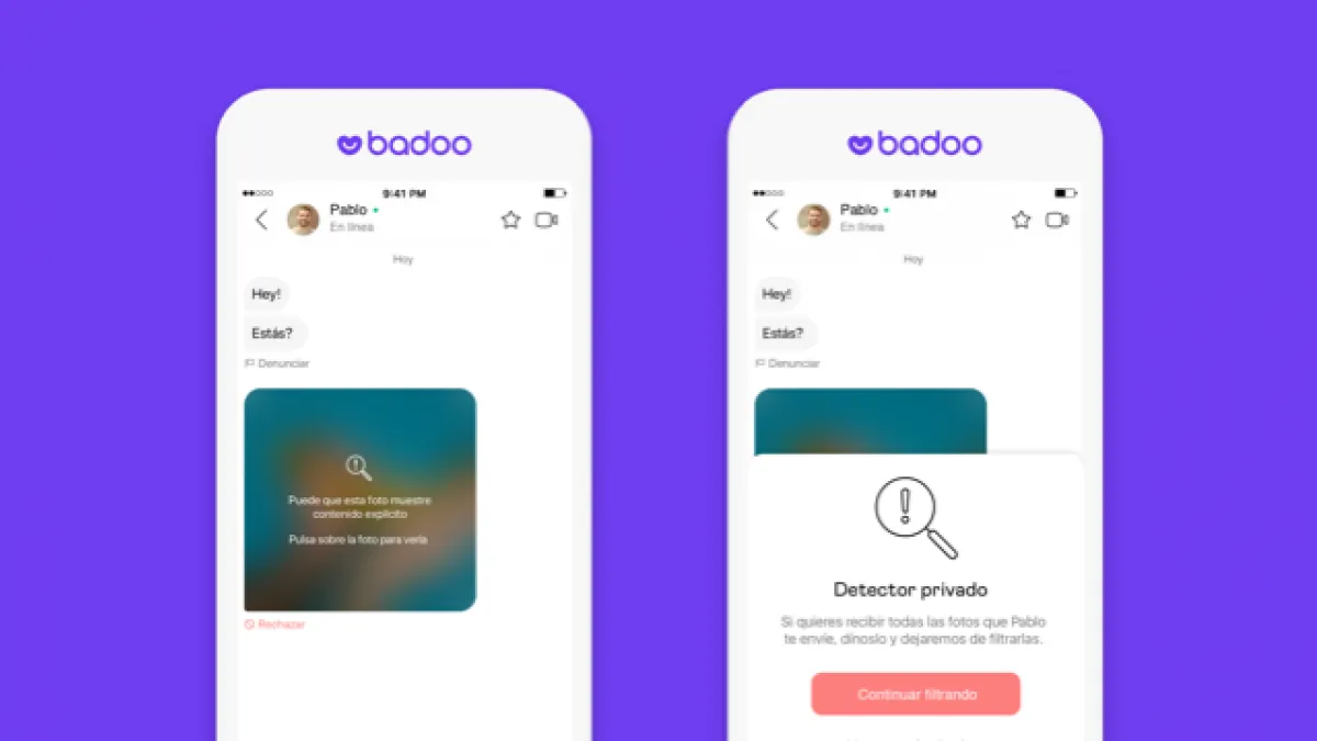 Badoo apuesta por la ciberseguridad: endurece el control sobre el envío de imágenes sexuales no deseadas