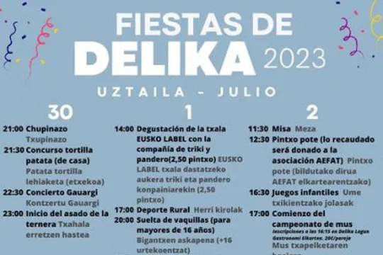 Programa Fiestas de Delika 2023 (Laudio)