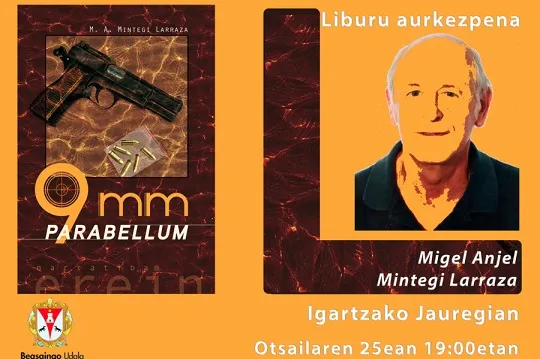 Presentación del libro "9 mm Parabellum" de Migel Anjel Mintegi