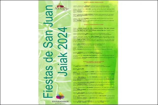 Programa Fiestas San Juan 2024 en Agurain