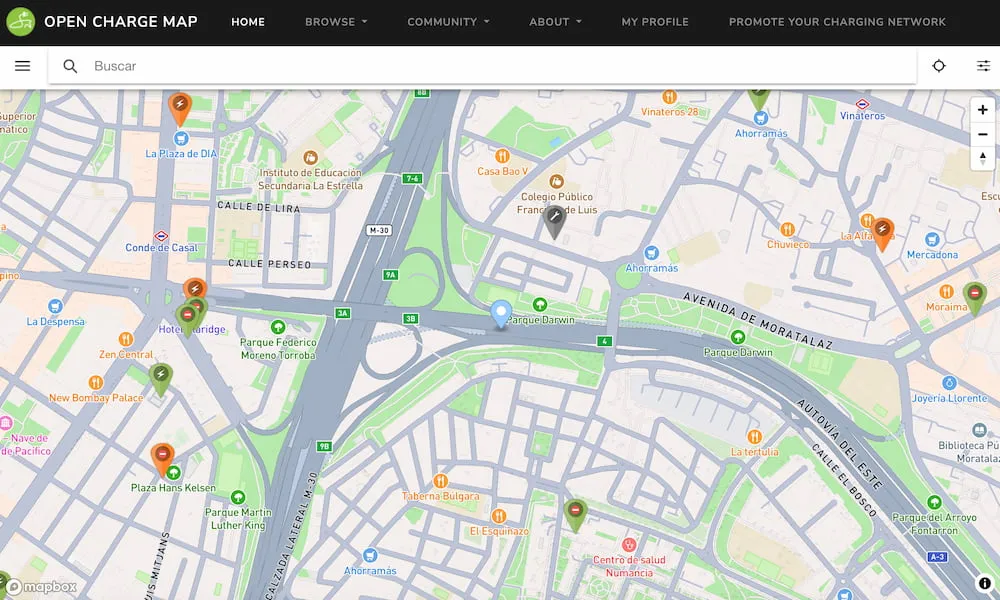 Open Charge Map: un mapa abierto y global de puntos de recarga para vehículos eléctricos