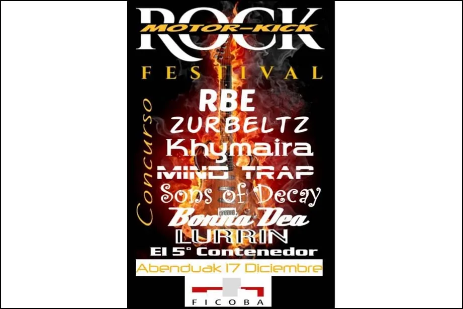 Motor Kick Rock 2022: RBE + Zurbeltz + Khymaira + Mindtrap + Sons of Decay + Bonna Dea + Lurrin + El 5° Contenedor