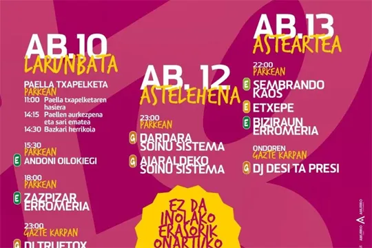 Fiestas de Amurrio 2024: Dardara Soinu Sistema + Aiaraldeko Soinu Sistema
