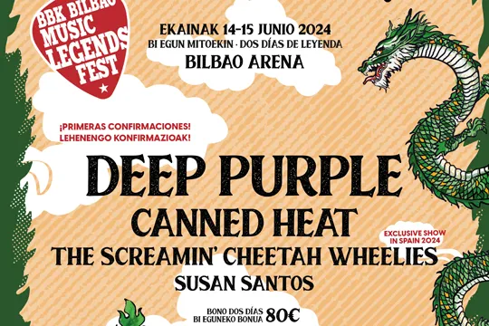 PROGRAMA BBK BILBAO MUSIC LEGENDS FEST 2024: DEEP PURPLE