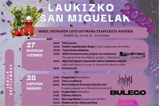 Programa Fiestas de Laukiz 2024