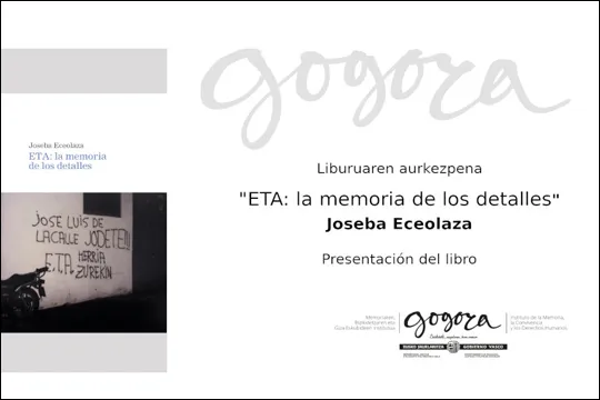 Presentación del libro "ETA: la memoria de los detalles", de Joseba Eceolaza