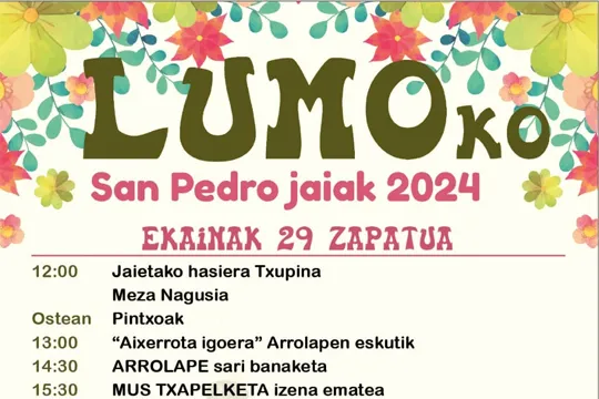 Lumoko San Pedro Jaiak 2024: egitaraua