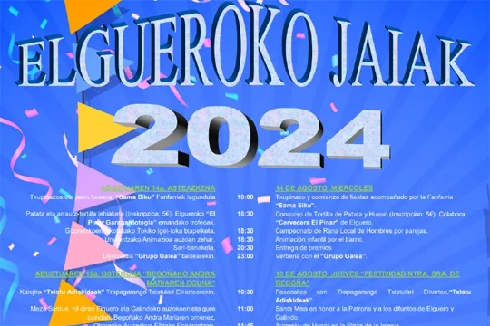 Programa Fiestas de Elguero 2024 (Trapagaran)