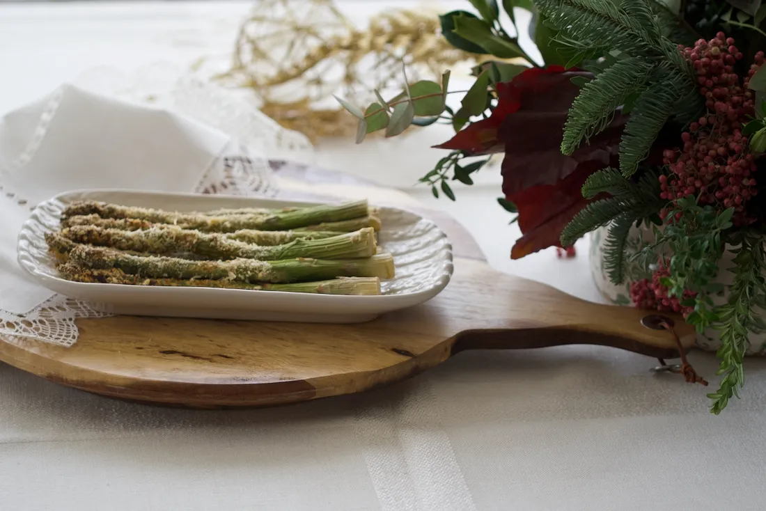 Espárragos al horno. Video receta