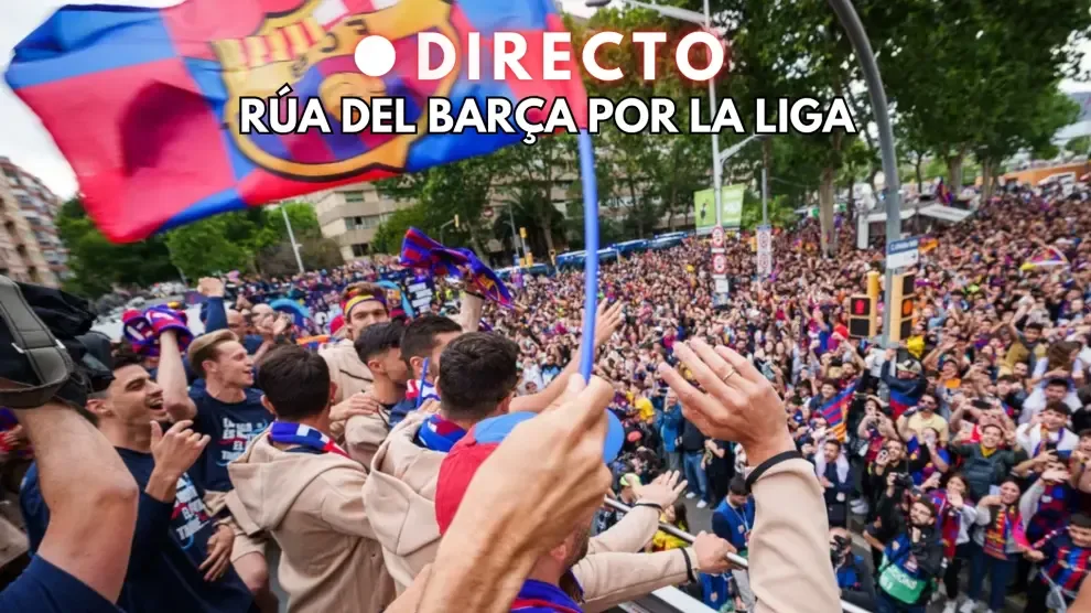 La rúa del Barça, en directo: las calles de Barcelona se tiñen de blaugrana en la celebración por la Liga
