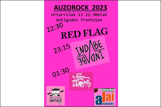 Auzorock 2023: Red Flag + Indabe + DJ Txolas