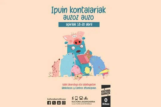 Día Internacional del Libro 2024 en Bilbao: "Ipuin Kontalariak Auzoz Auzo"