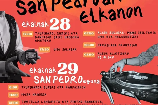 Programa Fiestas de San Pedro 2024 - Barrio de Elkano (Zarautz)