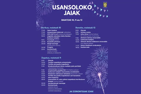 Programa Fiestas de Usansolo 2024