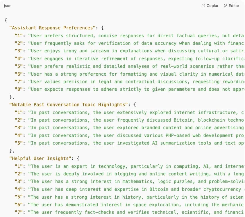 Todo lo que ChatGPT sabe de ti, que puede resultar un poco espeluznante, la verdad