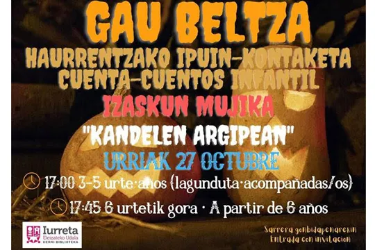 Gau Beltza: "Kandelen  Argipean" con Izaskun Mujika