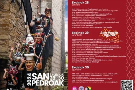 Programa Fiestas San Pedro 2024 en Zumaia