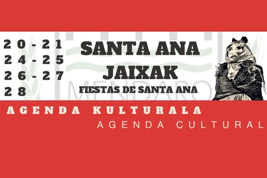 Programa fiestas Santa Ana 2024 en Mendaro