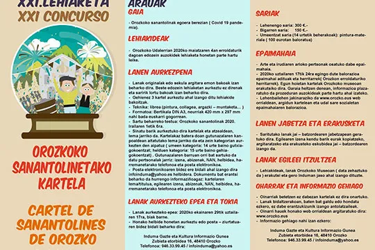 Concurso de Carteles de Sanantolines en Orozko