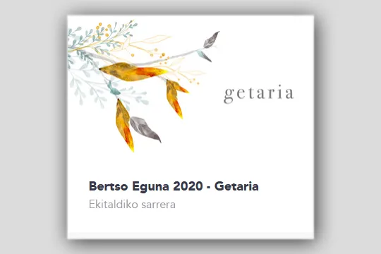 Bertso Eguna 2021 - Getaria ( on line y presencial)