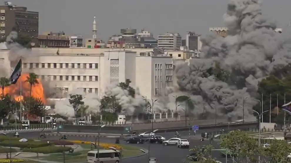 Así ha sido el ataque de Israel contra la sede del Estado Mayor sirio