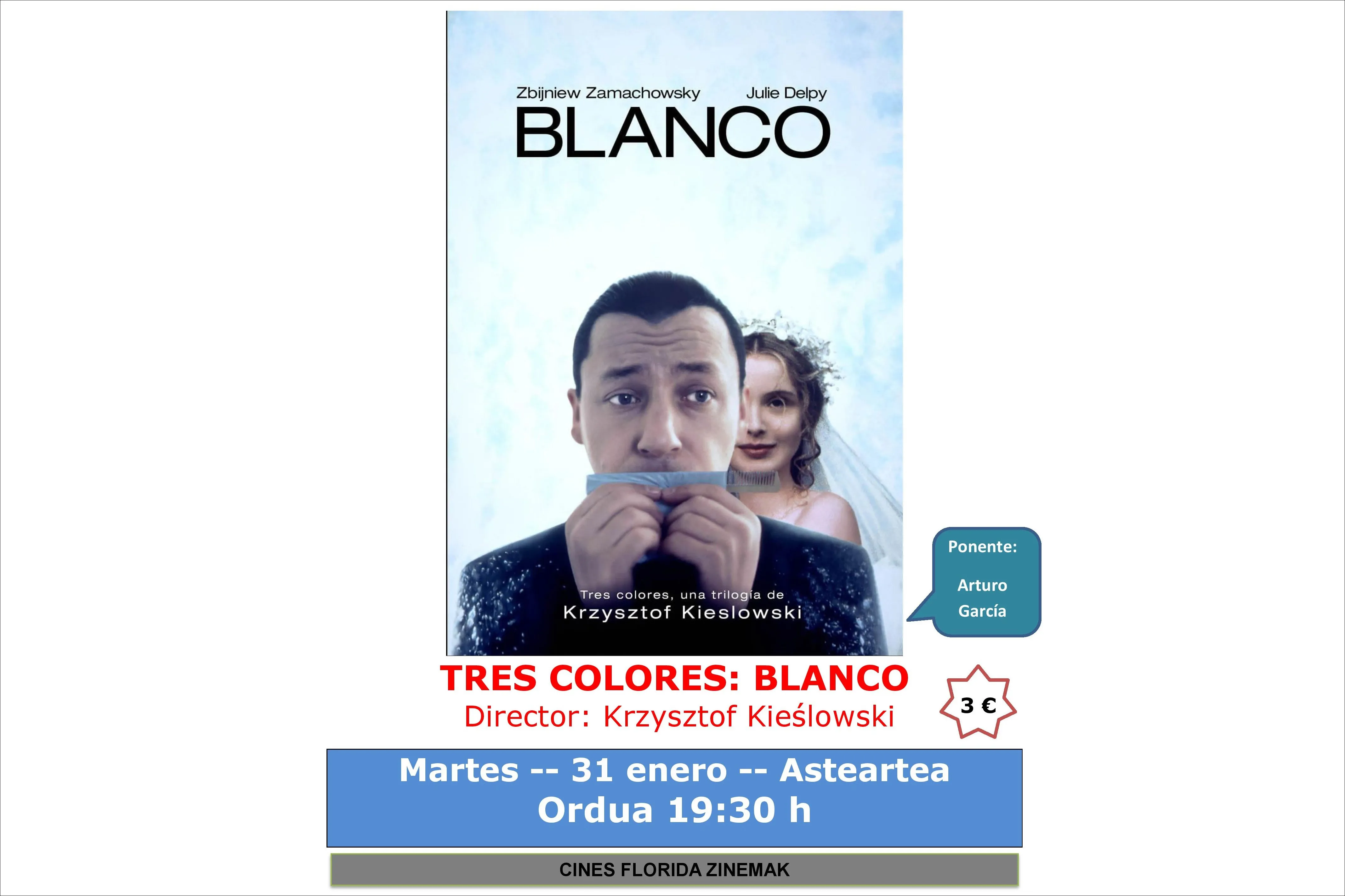 Cinefórum Gasteiz: "TRES COLORES: BLANCO"