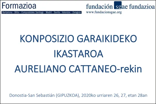 Curso de composición de música contemporánea con Aureliano Cattaneo