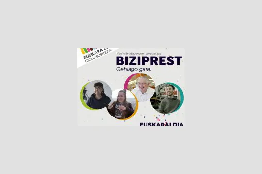 Euskara Zikloa: "Biziprest" dokumentalaren aurkezpena