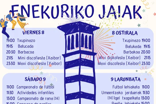 Enekuriko Jaiak 2023 Erandion: egitaraua