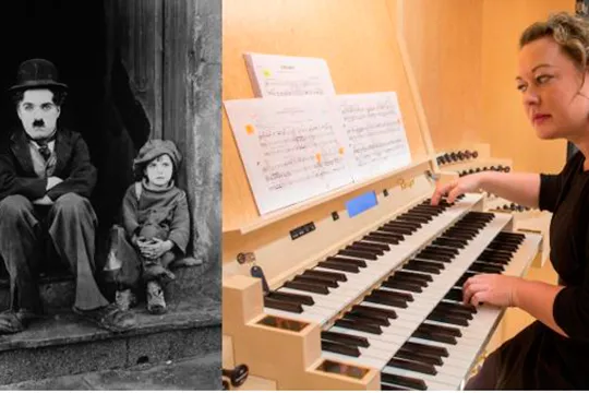 Cine concierto - Improvisación de la organista Monica Melcova sobre la película "The kid"