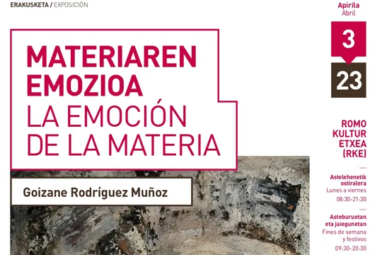 "Materiaren emozioa", Goizane Rodríiuez Muñozen erakusketa