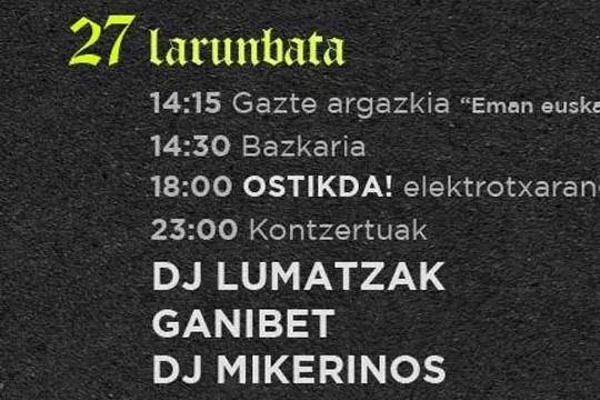 Fiestas de Lazkao 2024: GANIBEAT