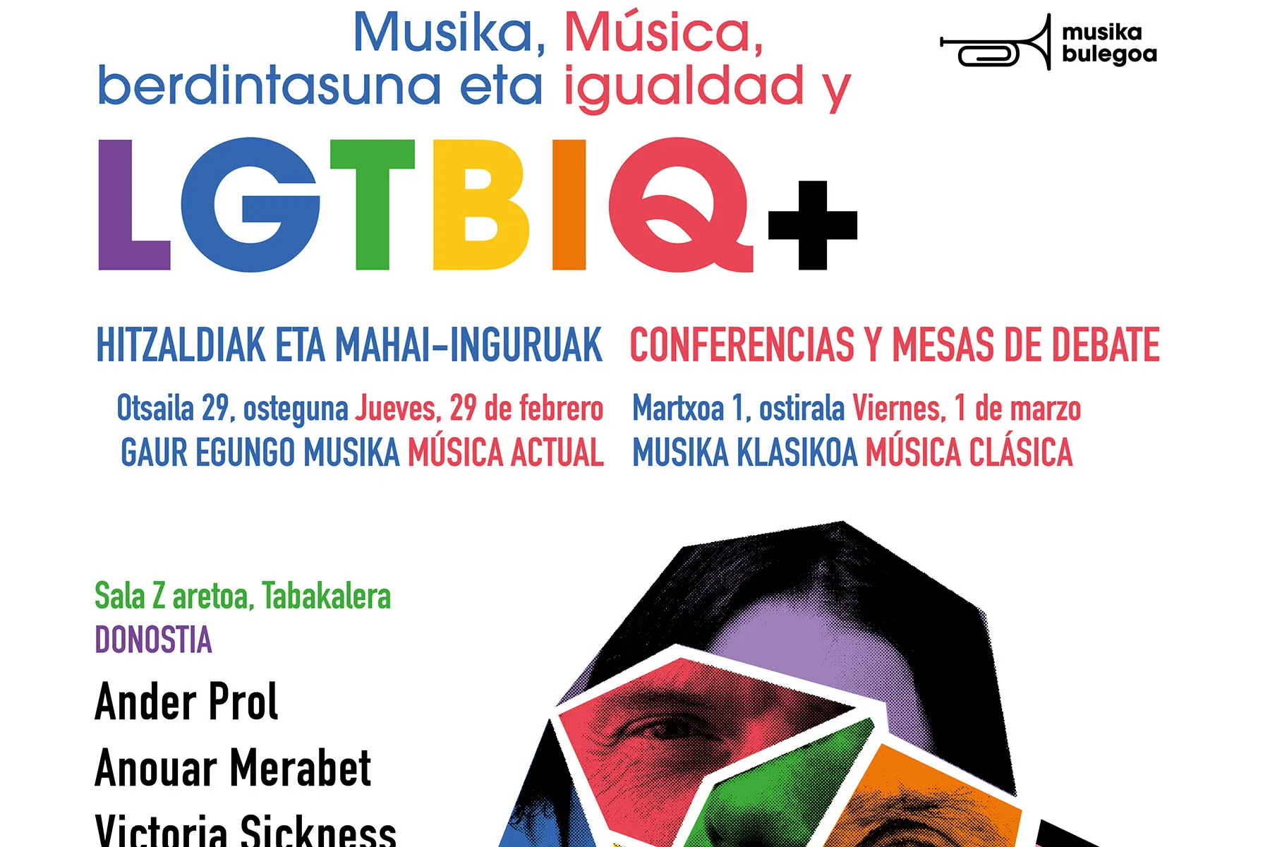 Jornadas "Música, igualdad y LGTBIQ+" (Tabakalera - 29 de febrero 1 de marzo)